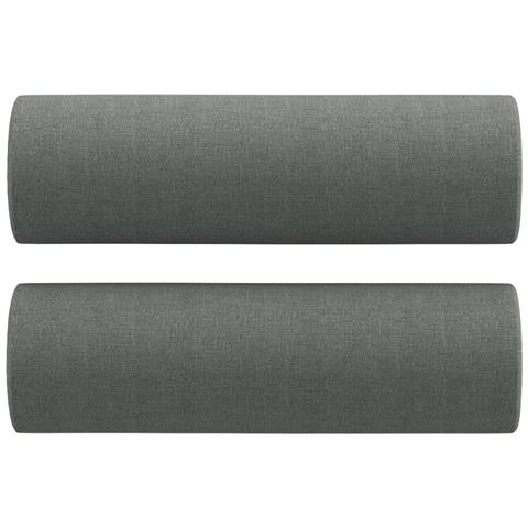 Set di Divani 4 pz con Cuscini Grigio Scuro in Tessuto - Foto 9