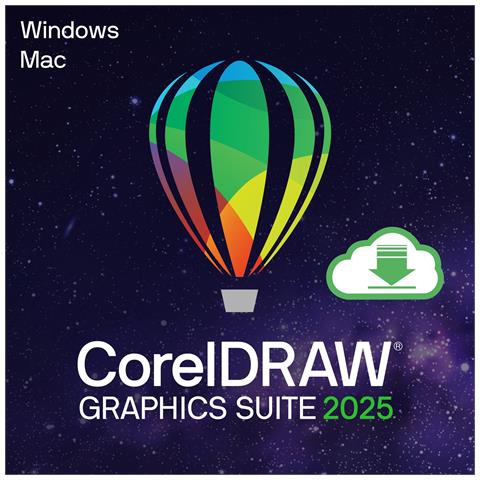 DRAW Graphics Suite 2025 Corporate 1 licenza /e Electronic License Delivery (ELD) Ceco, Tedesca, DUT, Inglese, ESP, Francese, ITA, Polacco - Foto 1