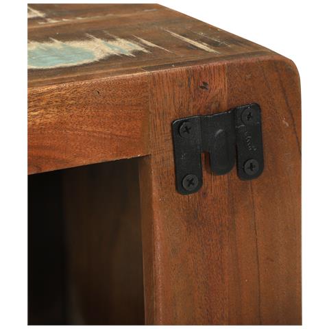 Armadio media Legno riciclato multicolore Legno massello di recupero - Foto 9