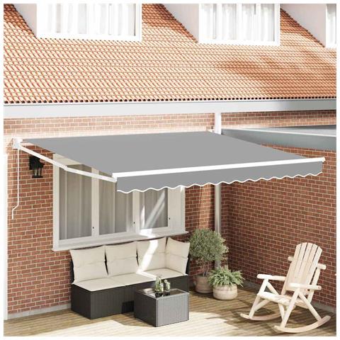 Tenda da Sole Bianco 3,5 x 2,5 m Metallo - Foto 2