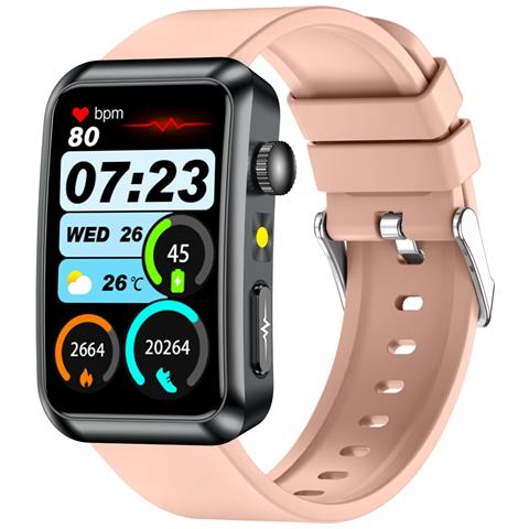 Smartwatch Avanzato Con Ecg, Monitoraggio Frequenza Cardiaca E Sos - Compatibile Con Android E Ios Pink - Foto 1