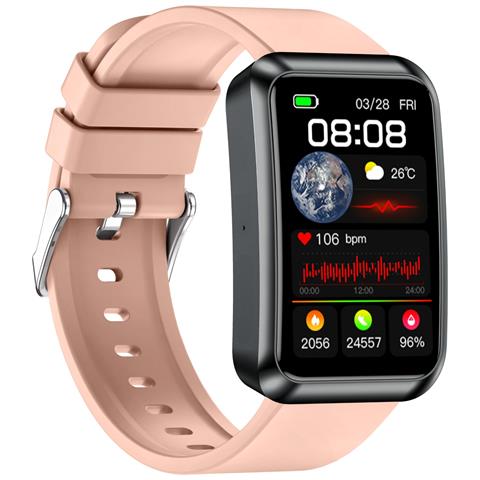 Smartwatch Avanzato Con Ecg, Monitoraggio Frequenza Cardiaca E Sos - Compatibile Con Android E Ios Pink - Foto 7