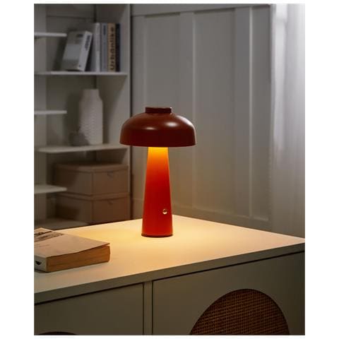 Lampada Da Tavolo Senza Fili A Led Agusan Con Dimmer Metallo Marrone - Foto 1