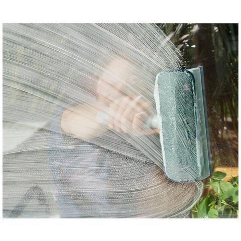 Ricambio In Microfibra Per Pulizia Vetri Cleantech Accessorio Per Pulizia Del Vetro Senza Aloni Facile Da Montare Lavabile Riutilizzabile Alta Qualità Colore Blu - Foto 2