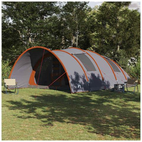 Tenda a tunnel con tetto Grigio e arancione 710 x 460 x 245 cm - Foto 2