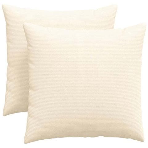 Cuscini da Divano 2 pcs Crema 45 x 45 cm Tessuto in Cords - Foto 1
