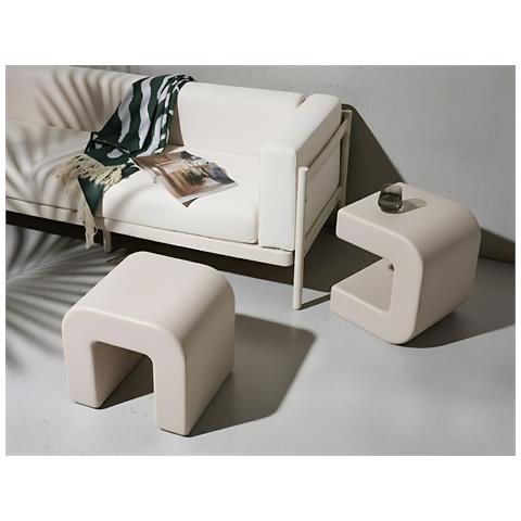 Set Di 2 Tavolini Mozia Grigio Chiaro - Foto 1