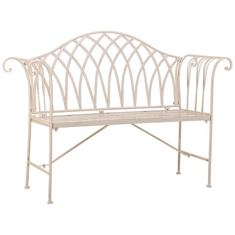 Sgabello In Ferro Battuto Bianco 110x50x88h - Foto 1