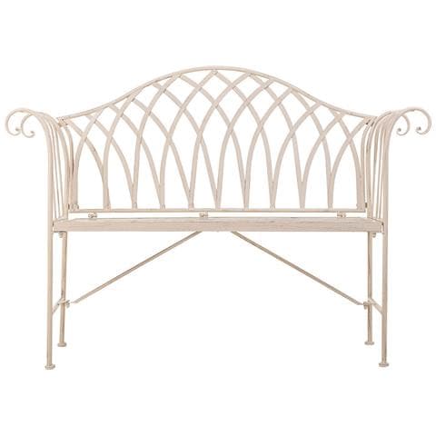 Sgabello In Ferro Battuto Bianco 110x50x88h - Foto 2