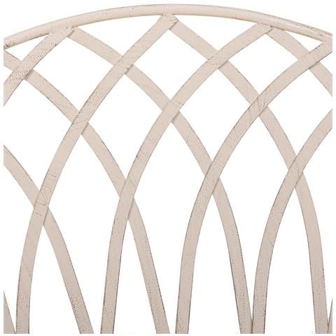 Sgabello In Ferro Battuto Bianco 110x50x88h - Foto 8