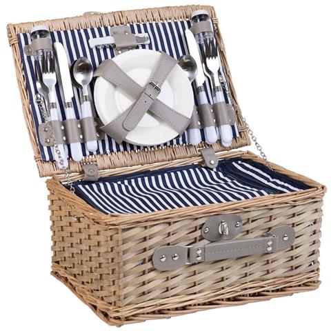 Cestino Pic-nic Marrone 40x28x19h - Foto 1