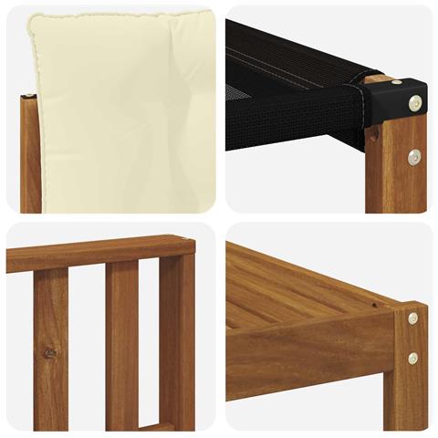 Set di divani da esterno con cuscino 8 pcs Naturale e Crema - Foto 9