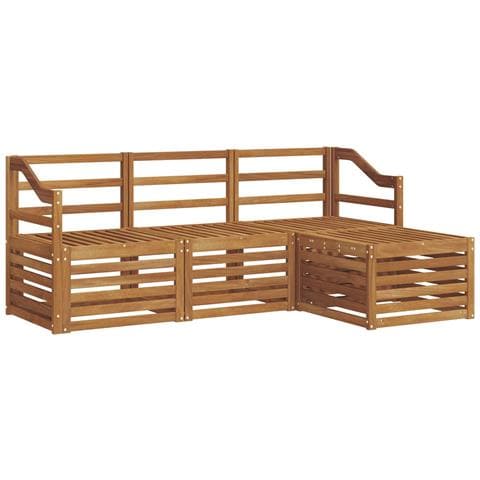 Set divani 4 pcs Naturale Legno di Acacia Massello - Foto 1