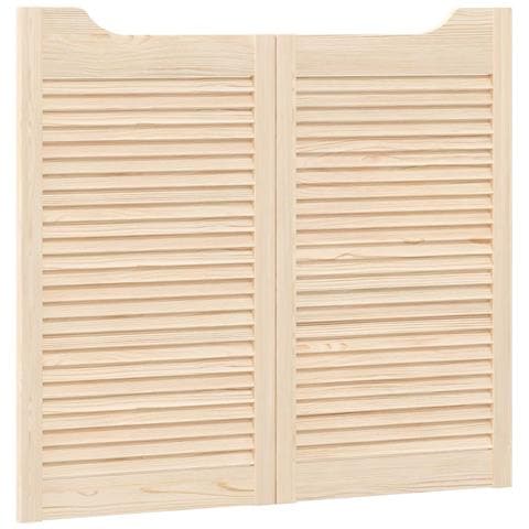 Porte Swing 2 pcs Naturale Legno Massello di Pino - Foto 1