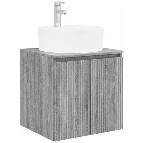 Mobile Lavabo da Parete Sonoma grigio 49,5 x 44,5 x 65 cm - Foto 1