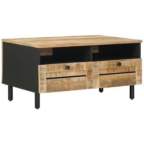 Tavolino da salotto Marrone e Nero 80 x 54 x 40 cm - Foto 1