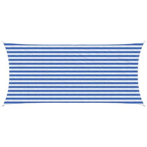 Telo Ombra Blu e Bianco 2 x 4,5 m HDPE - Foto 1