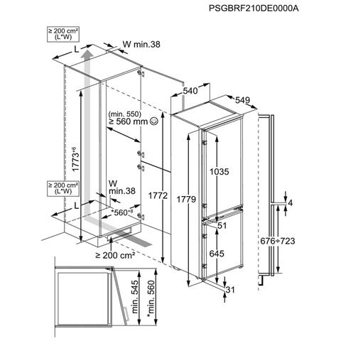Frigorifero Combinato ad incasso Serie 600 177,2 cm LowFrost Classe E ENA6LE18S - Foto 17
