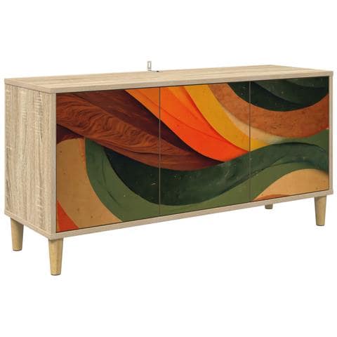 Mobile TV BONN 102 x 33 x 50 cm Sonoma Legno ingegnerizzato - Foto 1