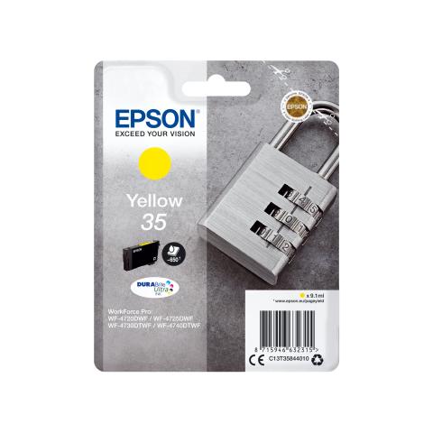 C13T35844010 Cartuccia Ink Originale Gialla per WorkForce Pro WF-4720 Capacità 650 Pagine - Foto 1