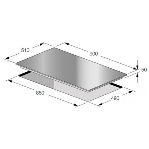 Piano Cottura FSH 905 ID TS WH a Induzione 5 Zone Cottura da 90 cm Colore Bianco - Foto 2