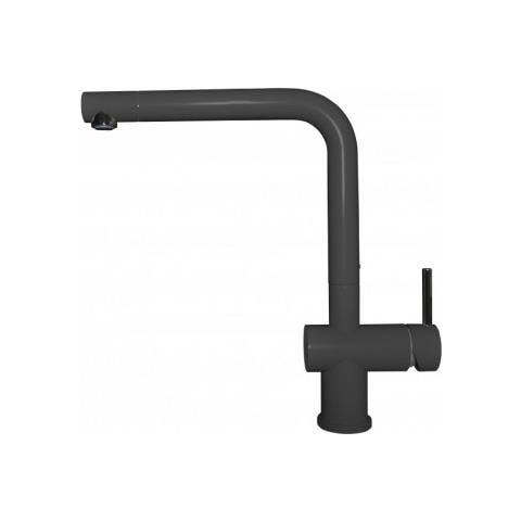 Miscelatore Monocomando con canna girevole Stream 24x31 cm Granitek Nero 40 - Foto 1