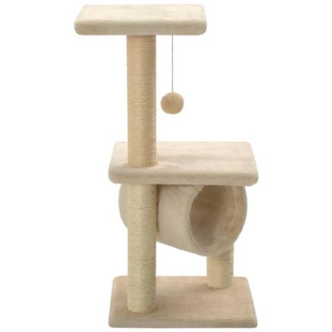 Albero Per Gatti Con Tiragraffi Sisal 65 Cm Beige - Foto 2