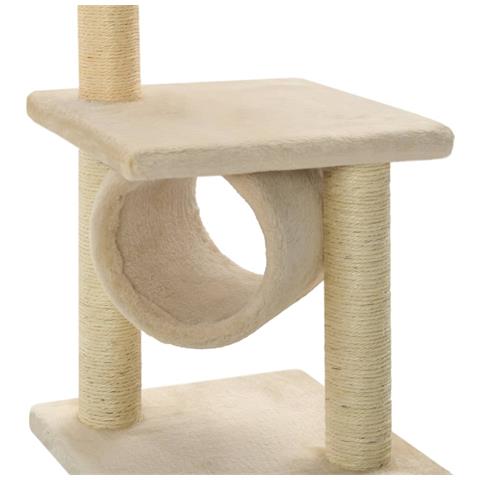 Albero Per Gatti Con Tiragraffi Sisal 65 Cm Beige - Foto 4