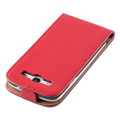 Custodia Compatibile Con Samsung Galaxy A3 2015 In Rosso Chili - Coperchio Protettivo In Design Flip Realizzato In Finta Pelle Liscia - Foto 2