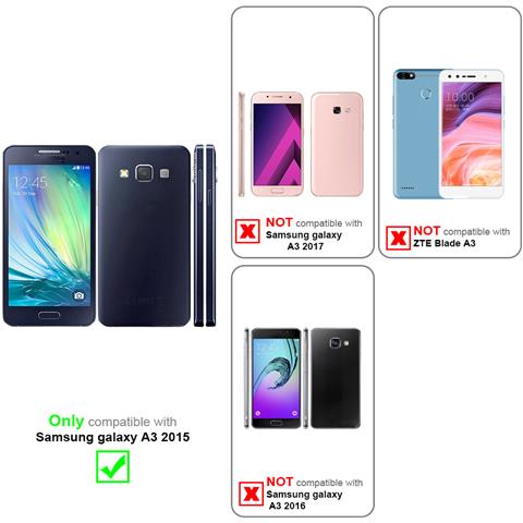 Custodia Compatibile Con Samsung Galaxy A3 2015 In Rosso Chili - Coperchio Protettivo In Design Flip Realizzato In Finta Pelle Liscia - Foto 7
