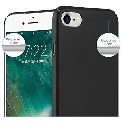 Cadorabo Custodia Compatibile Con Apple Iphone 7 / 7s / 8 / Se 2020 In Nero Metallo - Hard Case Coperchio Protettivo In Look Metallico Contro I Graffi E Gli Urti - Foto 2