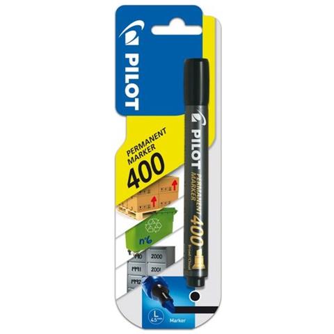 Pennarello Indelebile Marker 400 Punta Scalpello Colore Nero - Foto 1