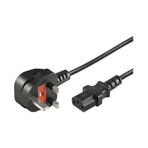 Pe090410 Cavo Di Alimentazione Nero 1 M Spina Di Alimentazione Di Tipo G Accoppiatore C13 (power Cord Uk Ty - Foto 2