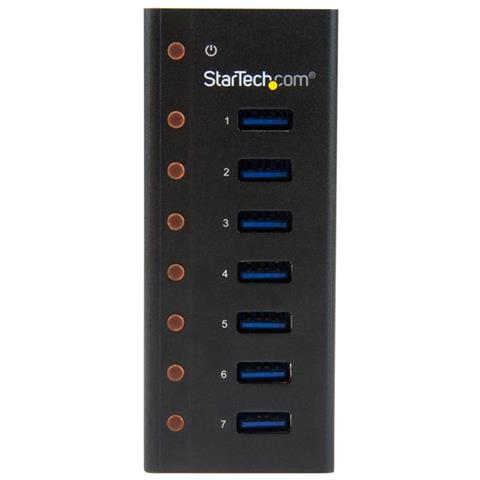 HUB USB SuperSpeed 3.0 a 7 porte - Perno e concentratore USB 3.0 ultra veloce a 5 GBps con alimentazione esterna - Nero - Foto 2