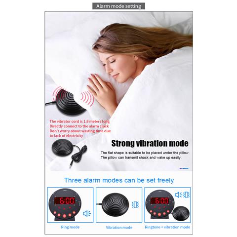 Sveglia Con Scuotiletto Nera - Foto 15