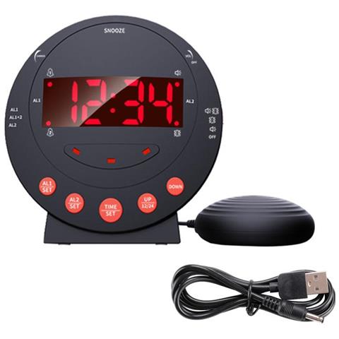 Sveglia Con Scuotiletto Nera - Foto 1