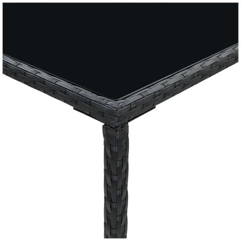 Set Bar Da Giardino 3 Pz Con Cuscini Polyrattan Nero - Foto 9