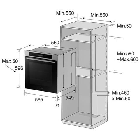 Forno Elettrico da Incasso Serie 4 NV7B4040VBS Capacità 76 L Multifunzione Ventilato Cottura Vapore Potenza 2950 W Colore Acciaio inox / Nero - Foto 10