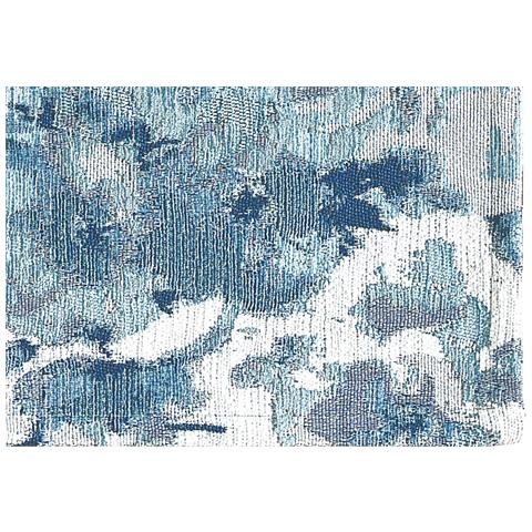 Tappeto Arredo Salotto Antiscivolo Scendiletto Camera Dis. Dubai By Suardi 85x150 Azzurro - Foto 2