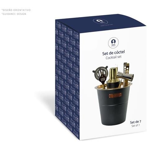 Set Da Cocktail Nero Acciaio Inossidabile 500 Ml 8 X 8 X 20 Cm - Foto 2