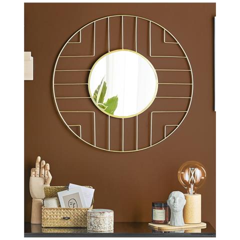 Specchio Hesdin Metallo Oro - Foto 1