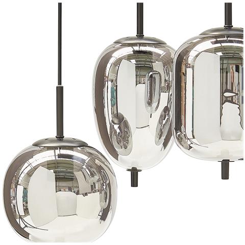 Lampadario 7 Luci Vetro Argento Tarlo - Foto 2