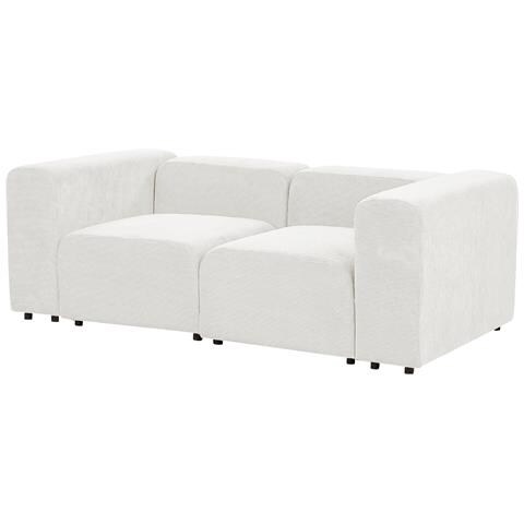 Divano Modulare 2 Posti Falsterbo Velluto A Coste Bianco Sporco - Foto 2