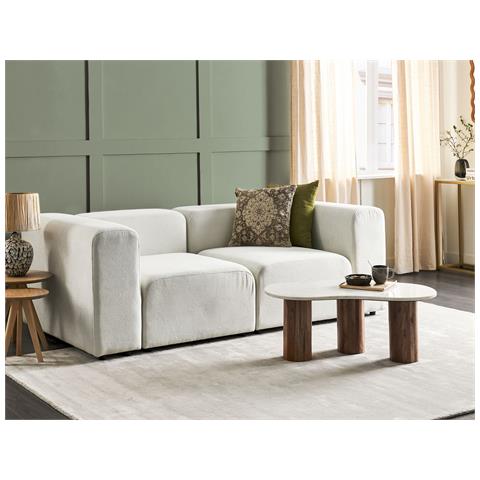 Divano Modulare 2 Posti Falsterbo Velluto A Coste Bianco Sporco - Foto 1