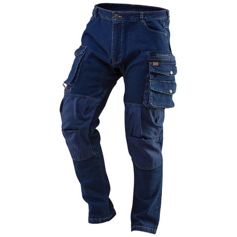 Pantaloni Da Lavoro Denim, Ginocchia Rinforzate, Taglia S - Foto 1