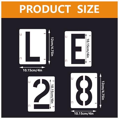 Kit Di Stencil Per Artigianato Artistico Con Lettere E Numeri - Foto 4