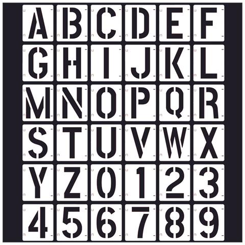 Kit Di Stencil Per Artigianato Artistico Con Lettere E Numeri - Foto 1