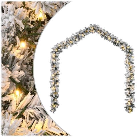 Ghirlanda Natalizia Con Luci A Led 5 M In Pvc Verde - Foto 1