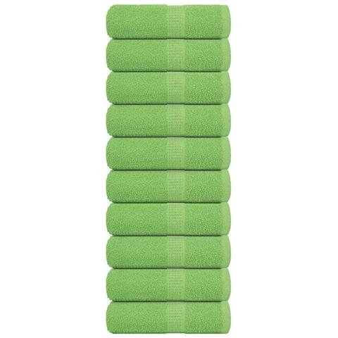 Asciugamani Ospiti 10 Pz Verde Mela 30x50 Cm 360 G /m Cotone - Foto 1