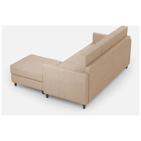 Divano Karay 3 Posti (tre Sedute Da 60cm) + Pouf Misure Esterne L. 198 P. 155 Colore Beige - Foto 5